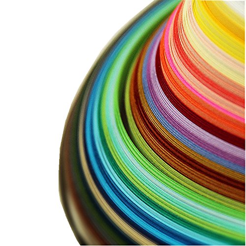 IMISNO Paper Quilling Strips Set,1040Strips,26Colors,3/5/7/10mmx38cm - size: 1
