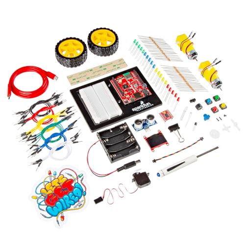 SparkFun Inventor’s Kit for MicroPython - SIK - RP2350 IoT RedBoard - 5 Guided Projects (16 Circuits) with Sensors - OLED - Motors - Robot Build - Solderless STEM Kit