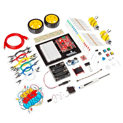 SparkFun Inventor’s Kit for MicroPython - SIK - RP2350 IoT RedBoard - 5 Guided Projects (16 Circuits) with Sensors - OLED - Motors - Robot Build - Solderless STEM Kit