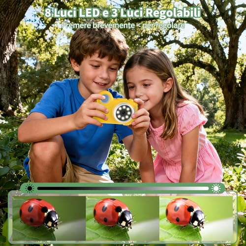 2 in 1 Microscope for Kids & Video Camera, Deepoter 1000X Digital Microscope with 2.0" Screen, Portable Handheld Kids Camera Toys, STEM Educational Science Kit Gifts for 3-12 Age Years Old Boys Girls