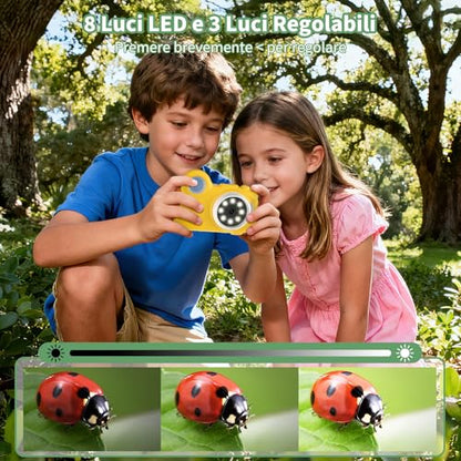 2 in 1 Microscope for Kids & Video Camera, Deepoter 1000X Digital Microscope with 2.0" Screen, Portable Handheld Kids Camera Toys, STEM Educational Science Kit Gifts for 3-12 Age Years Old Boys Girls