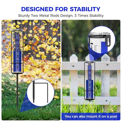 Upgraded Rain Gauge Outdoor, Really Freeze Proof, Easy Reading