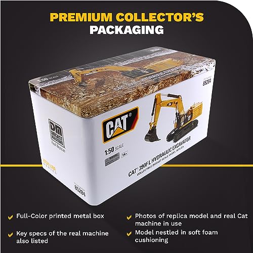 Diecast Masters 1:50 Caterpillar 390F L Hydraulic Excavator | High Line Series Cat Trucks & Construction Equipment | 1:50 Scale Model Diecast Collectible Model 85284