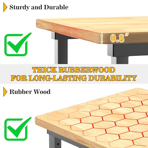 Ultrawall Freestanding Workbench for Garage, Adjustable Height Work Table - size: 42 x 20 inch