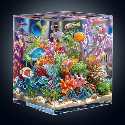 Wooden Puzzles for Adults, 10.6 * 10.2 in 195 pcs Ocean Aquarium Puzzle - color: Ocean Aquarium, size: Medium