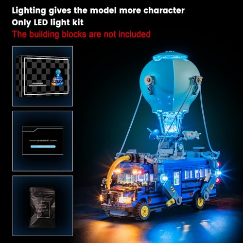 Vaodest LED Light for Lego Fortnite Battle Bus 77073 Set - style: 77073 Battle Bus Set