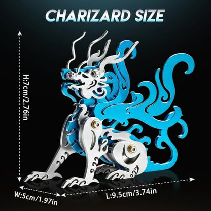 Chao Feng Blue 3D Metal Puzzle Mechanical Model Kit Stainless Steel - color: B4-chao Feng