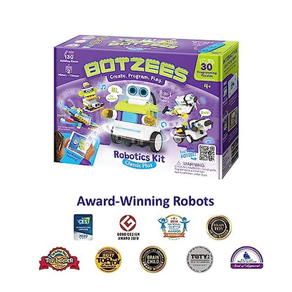 BOTZEES Classic Plus Coding Robots for Kids, Remote Control Robot, 8 in 1 AR STEM Toys for 4+ Years Old Kids (APP Based, iOS, Android and Kindle Fire Compatible)