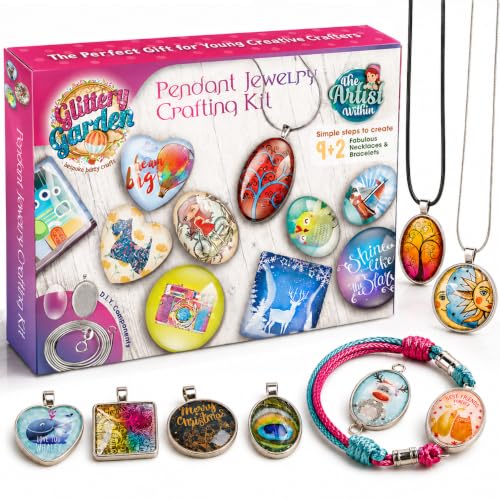 Glittery Garden Girls Jewelry Making Kit. Necklace & Bracelet Crafting Set - style: Jewelry Making Kit