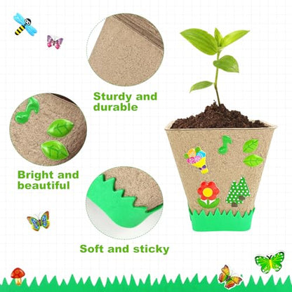 Garden Paper Pot Craft Kit, 40 sets Seed Starter, Spring Summer Kids DIY