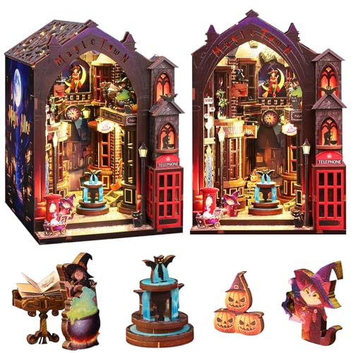 Spilay Book Nook Kit for Adults, Magic Alley DIY Miniature House Kit - color: Magic Alley