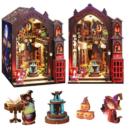 Spilay Book Nook Kit for Adults, Magic Alley DIY Miniature House Kit - color: Magic Alley
