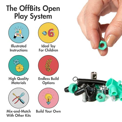 The Off Bits BabaBit Build Your Own Robot Toy Construction Set, Educational Easter Gift STEM Activities Learning Kit, Creative Build and Play Model Kit Steam Toys for 6 7 8 9 10+ Year Old Boys & Girls - style: BabaBit