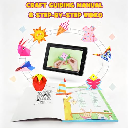 Pigipigi Kids Craft Origami Paper | 230 Pcs Origami Kit for Kids Ages 5-12