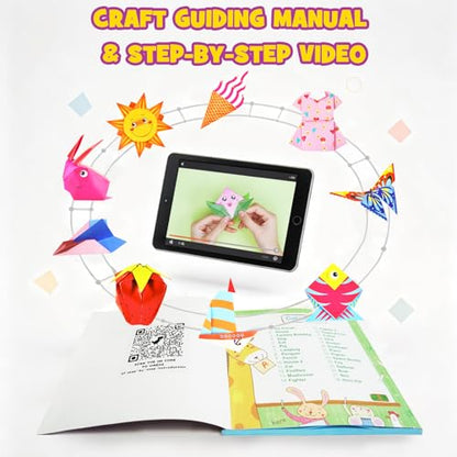 Pigipigi Kids Craft Origami Paper | 230 Pcs Origami Kit for Kids Ages 5-12