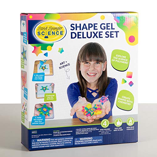 Steve Spangler Science Shape Gel Deluxe Kit – Hands-On Science Kit for Kids to Learn About Polymers, DIY Slime Kit for Classroom and Home Learning – STEM Activity for Ages 6+ - style: Deluxe Kit