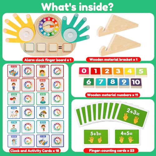 Learning Toys for Kids 3+,Montessori Preschool Educational Learning Activities Counting & Number Blocks Toys Math Games Easter Basket Stuffers Gifts for Girl Boys