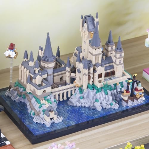 2900+PCS Micro Mini Hog Magic Castle Building Blocks Model Set,Creative Ideals Harry Tower Architecture,Unique Present for 14+ Kids or Adults