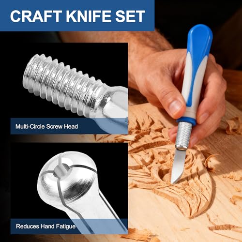 16 Pcs Craft Knife Set Exacto 3 Handles 10 Blades