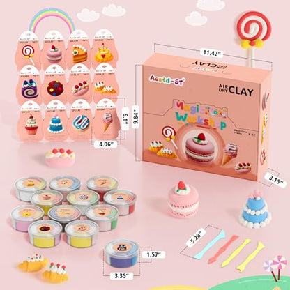 Aestd-ST Air Dry Clay Kit - Cake Themed, Modeling Clay for Kids - color: Cake Theme