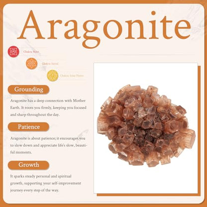 Sportmusies Natural Aragonite Cluster Mineral Specimen, 0.78-2.36 inches - size: 0.78 - 2.36 inches