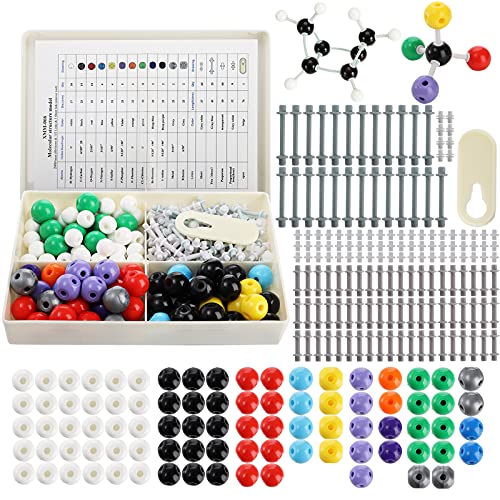 YOPAY 240 Pieces Molecular Model Kit, Organic and Inorganic Chemistry Molecular Structure Model, 86 Atoms and 153 Links and 1 Short Link Remover Tool - size: Medium