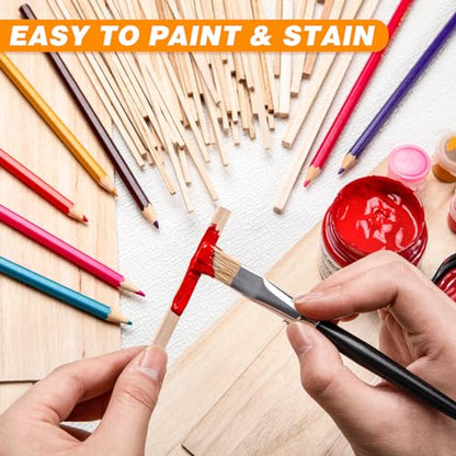 180Pcs Balsa Wood Sticks, Hardwood Square Dowels Unfinished Wooden Strip