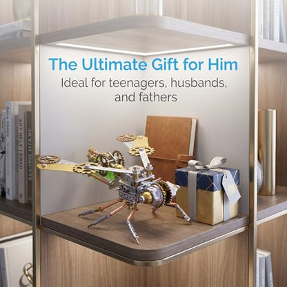 3D Metal Puzzles for Adults Teens-160+Pcs-Mechanical Bee Insect Models-3 Hours to Build-Ideal for Birthday Gifts and Decorations(Mechanical Bee B) - style: Mechanical Bee B