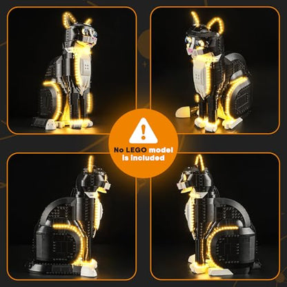 LIGHTAILING Light for Lego-21349 Tuxedo Cat - Led Lighting Kit Compatible with Lego Building Blocks Model - NOT Included The Model Set - style: (Only Light) 21349 Tuxedo Cat