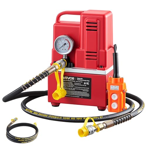VEVOR Electric Hydraulic Pump, 750W 10,000 PSI, 120V Single Acting Electric Driven Hydraulic Pump Power Pack Unit, with Solenoid Valve, 0.53 Gallon / 2L, for Punching, Bending, Single Acting Cylinders