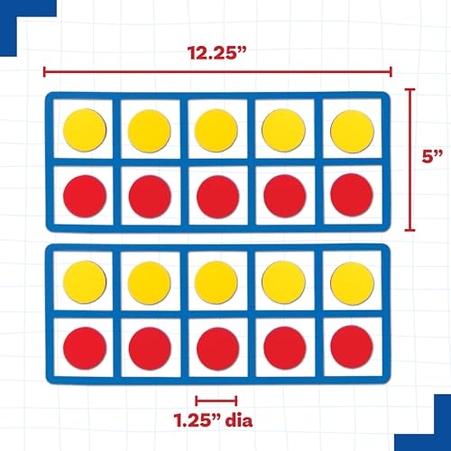 LEARNING ADVANTAGE Giant Magnetic Foam Ten Frames with 20 Disks