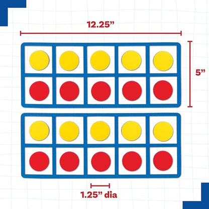 LEARNING ADVANTAGE Giant Magnetic Foam Ten Frames with 20 Disks