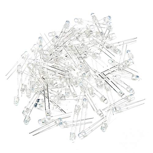 CHANZON 100 pcs 3mm Purple UV LED Diode Lights (DC 3V 20mA) - color: I) Uv 395nm, size: 3mm Round Top