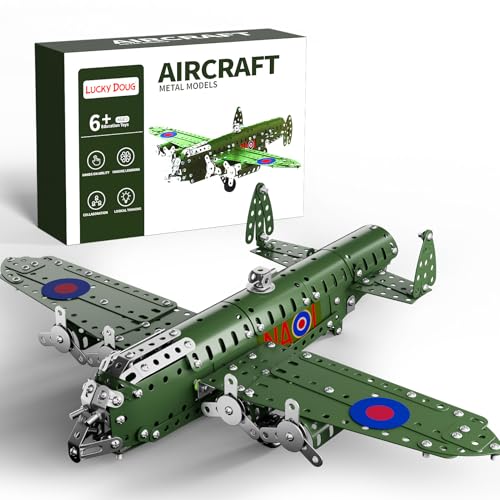 Lucky Doug STEM Building Projects Model Airplane Set - 389 Pieces STEM Project Building Toys for Kids Ages 8-12, Assembly Science Kit Educational Army Toys Gift for Kids Boys 8 9 10 11 12-16 Years Old - style: 8805