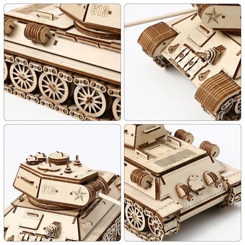 3D Wooden Puzzles for Adults, DIY Tank Model Building Kit