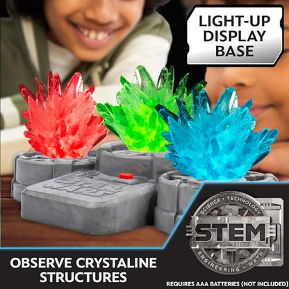 STAR WARS Glowing Crystals, Crystal Growing Kit with Light Up Display Stand, Grow 3 Colorful Crystals, Gift for 8 Year Old Boy, Merch, Toys for Boys Age 8-12 - color: Crystal-growing Kit