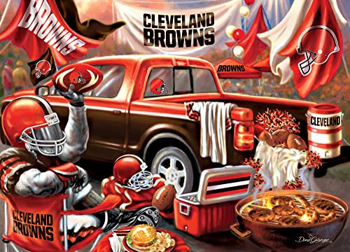 Masterpieces 1000 Piece Jigsaw Puzzle for Adults - NFL Cleveland Browns Gameday - 19.25"x26.75 - style: Cleveland Browns