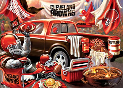 Masterpieces 1000 Piece Jigsaw Puzzle for Adults - NFL Cleveland Browns Gameday - 19.25"x26.75 - style: Cleveland Browns