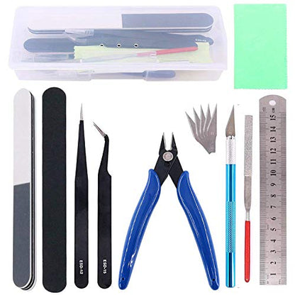 14PCS Gundam Model Kits Tools Gunpla Tool Kit Gundam Modeler Tool Set Bandai Tools for Basic Hobby Model Car Aircraft Ship Building Assemblng - color: 14pcs Gundam Model Tool Kit