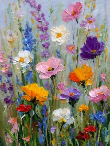 CHWGLFGG Floral Wildflower Diamond Art Kits for Adults Beginners 12x16inch - color: KM1329-1