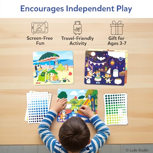 Skillmatics Dot It Bluey – Sticker Art, Travel Toy, Craft Kit for Kids - style: 2. Bluey