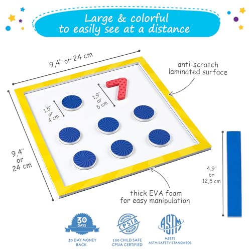Simply Magic 75 PCS Colorful Magnetic Number Bonds - Number Bond Game