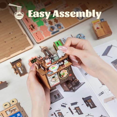 Fsolis Japanese Book Nook Kit - DIY Miniature House Kit (Morita-Ya Ramen) - color: Morita-ya Ramen
