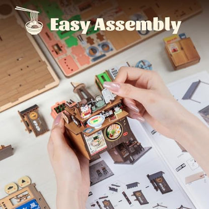 Fsolis Japanese Book Nook Kit - DIY Miniature House Kit (Morita-Ya Ramen) - color: Morita-ya Ramen