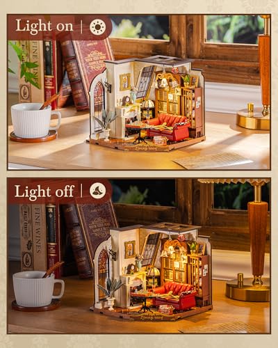 Rolife Living Room DIY Miniature Dollhouse Kit Gift for Adults - color: Catherine's Living Room