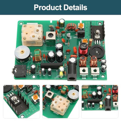 Radio Medium Wave Transmitter DIY Kit 530‑1600KHZ, AM Transmitter Adjustable Frequency with Sound Amplification, School Experiment Educational Electronics Kit