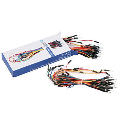ELEGOO 130pcs Solderless Flexible Breadboard Jumper Wires, Male-to-Male