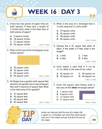 3rd Grade Common Core Math: Daily Practice Workbook - Part I: Multiple Choice | 1000+ Practice Questions and Video Explanations | Argo Brothers (Next Generation Learning Standards Aligned (NGSS))