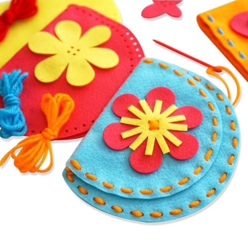 Serabeena Sewing Kit for Kids - Sew Felt Purses | 6 Kits Ages 4-8