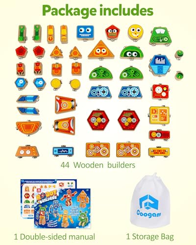 Coogam Snap Together Robot Builders for Toddlers